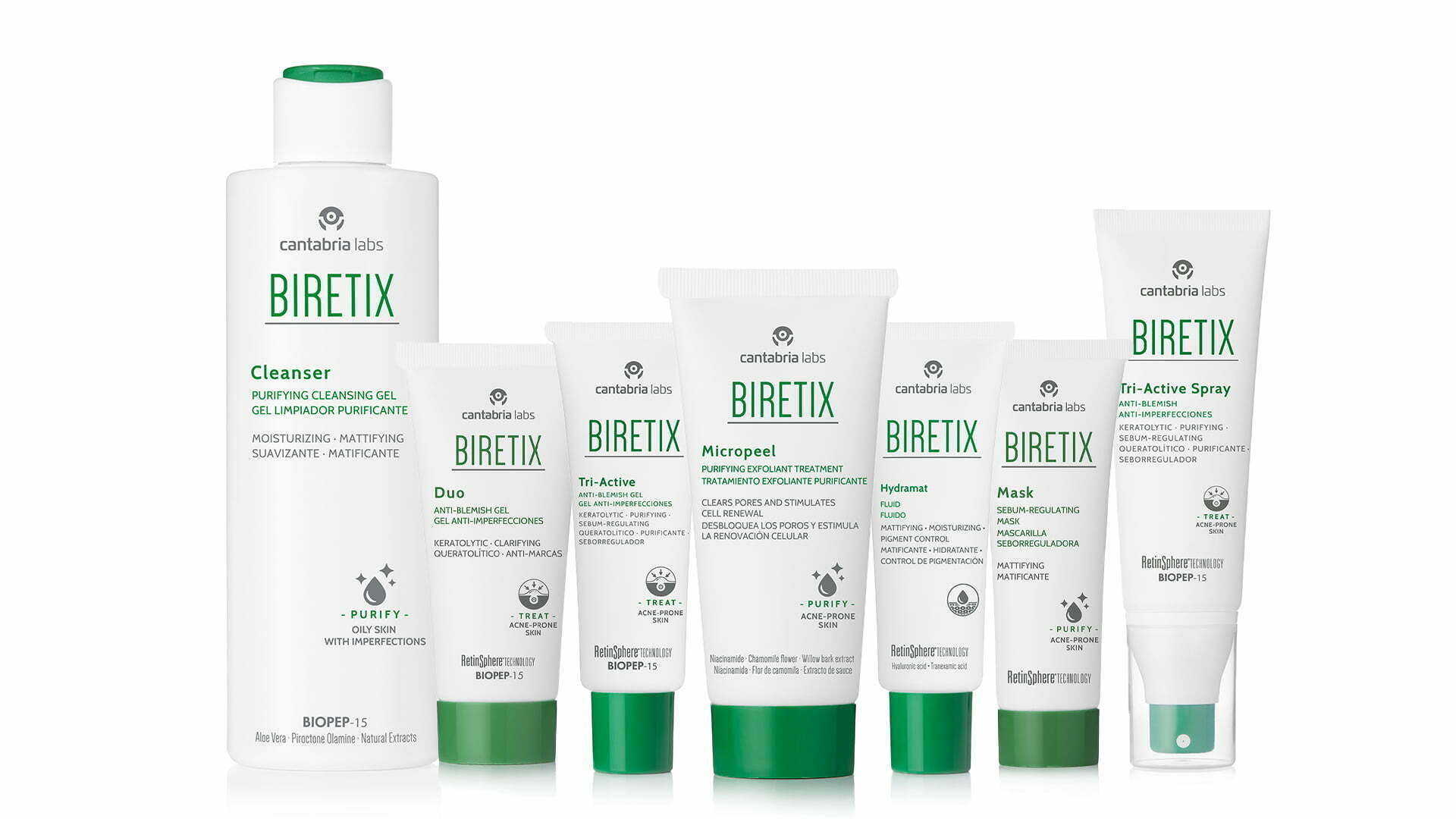 Picture of the Biretix product range