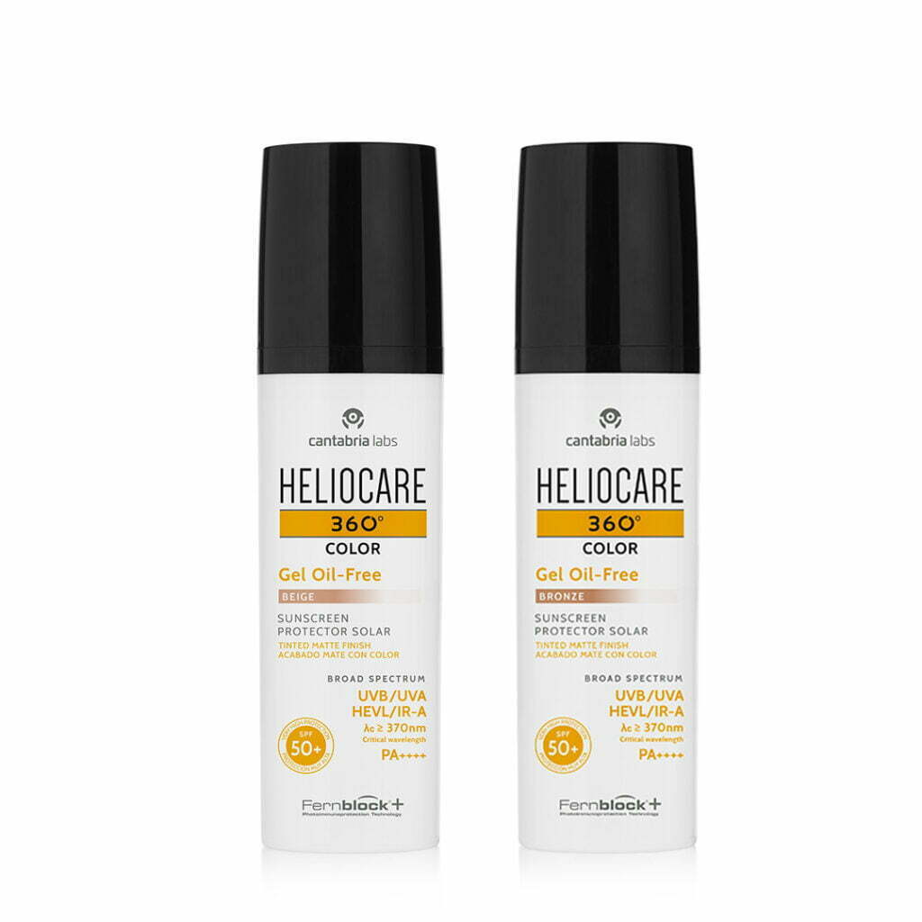 Heliocare 360° Color Oil-Free Gel in beige and bronze